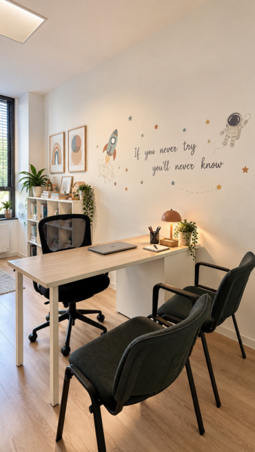 Ufficio moderno con tema spaziale